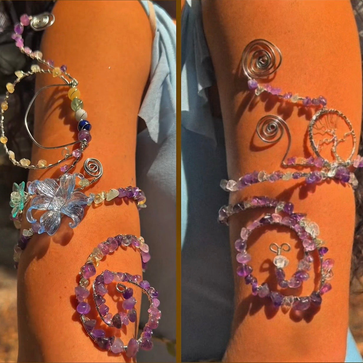 Amethyst Tree Adjustable Arm Cuff