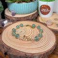 Green Aventurine Wrapped Chakra Bracelet ( 6.5 inches )