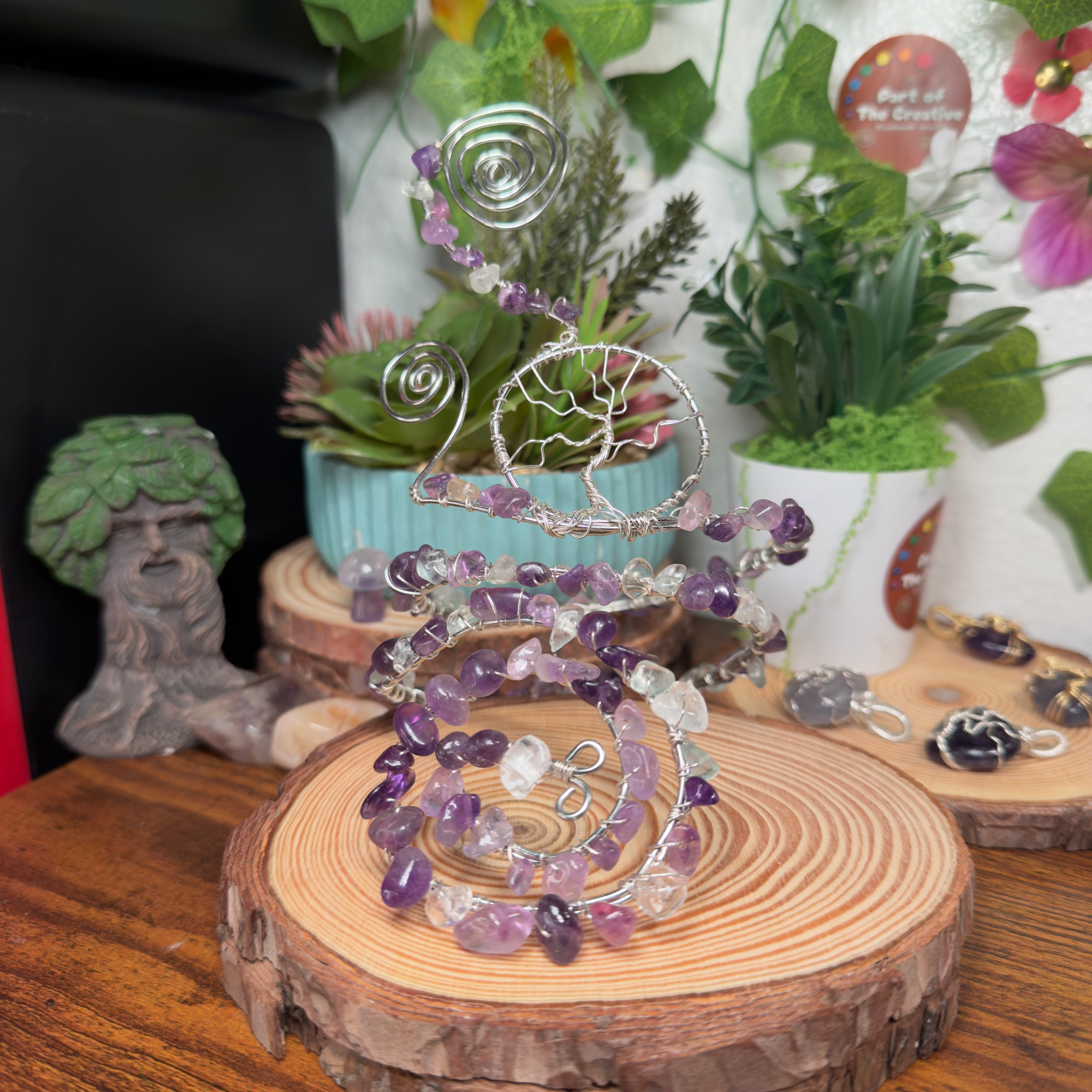 Amethyst Tree Adjustable Arm Cuff