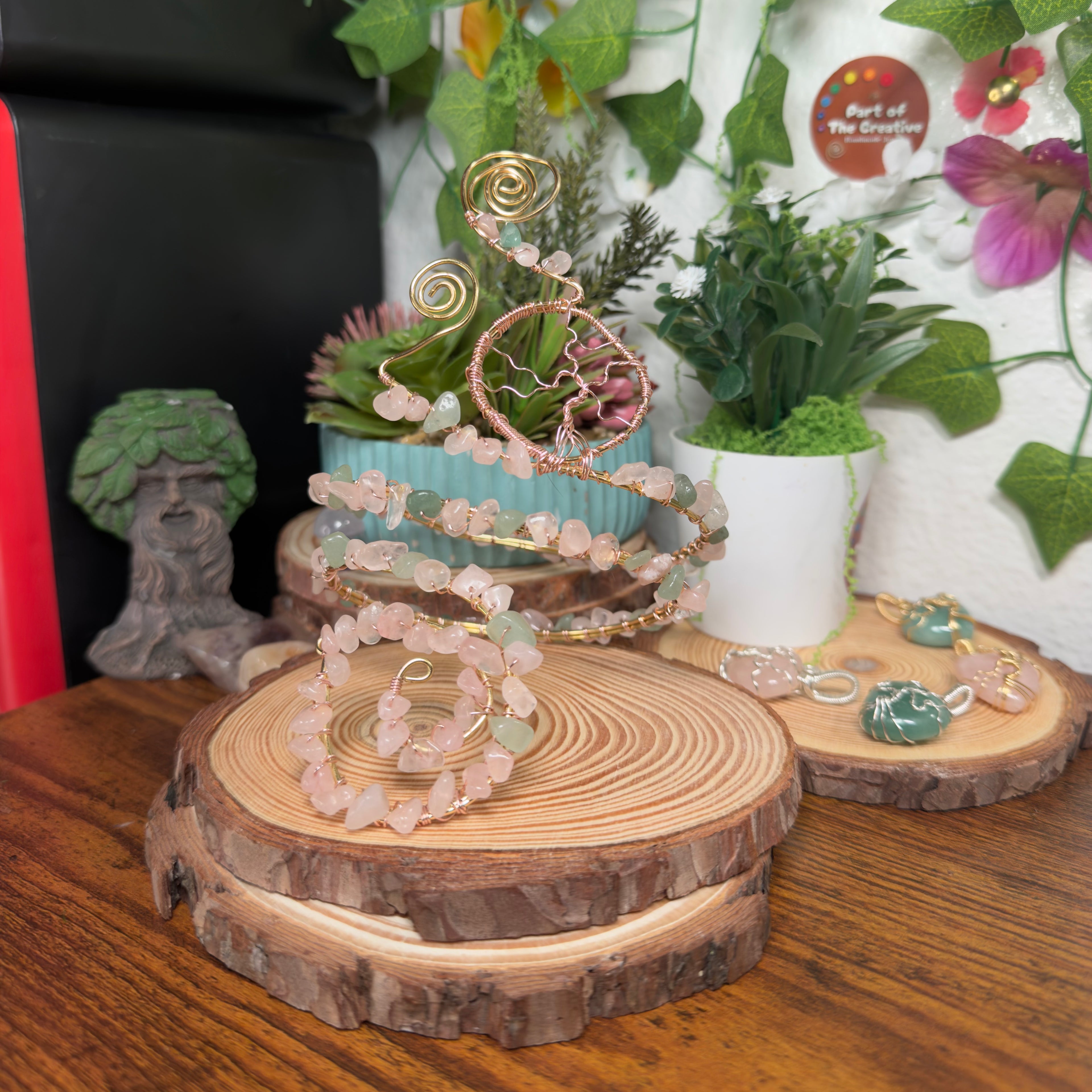 Green Aventurine Tree Adjustable Arm Cuff