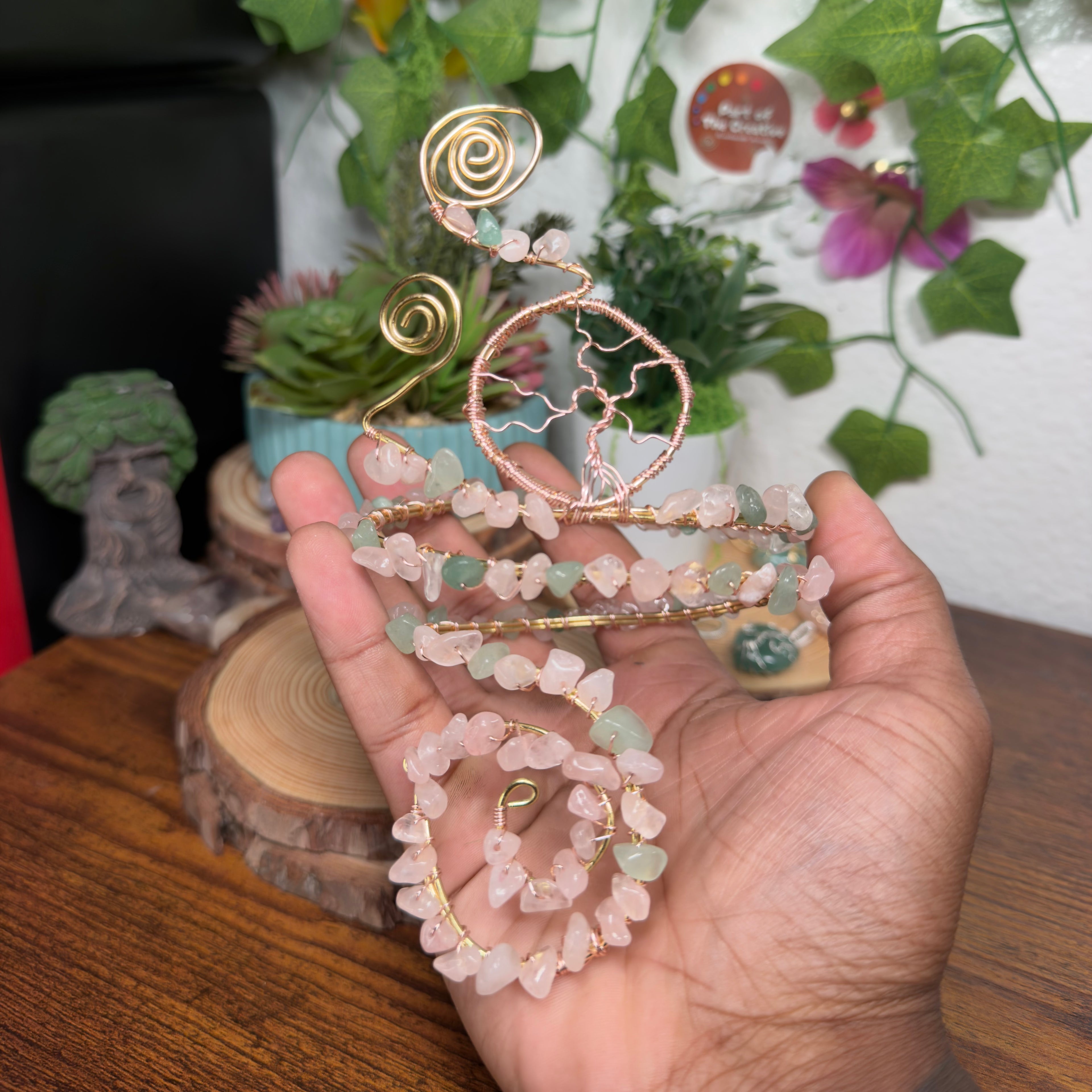 Green Aventurine Tree Adjustable Arm Cuff