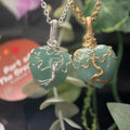 Green Aventurine Heart Tree Pendant