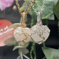 Clear Quartz Heart Tree Pendant