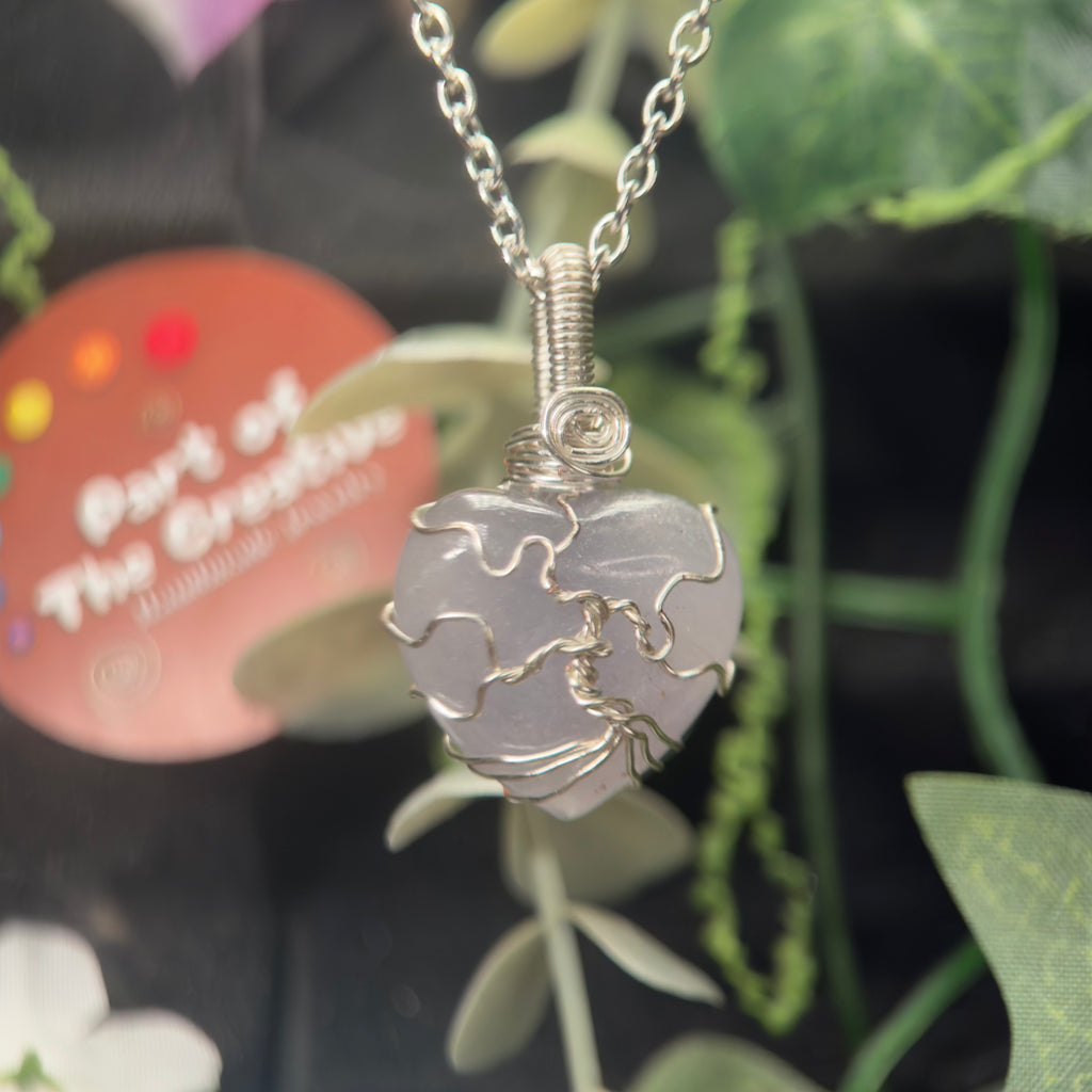 Fluorite Heart Tree Pendant