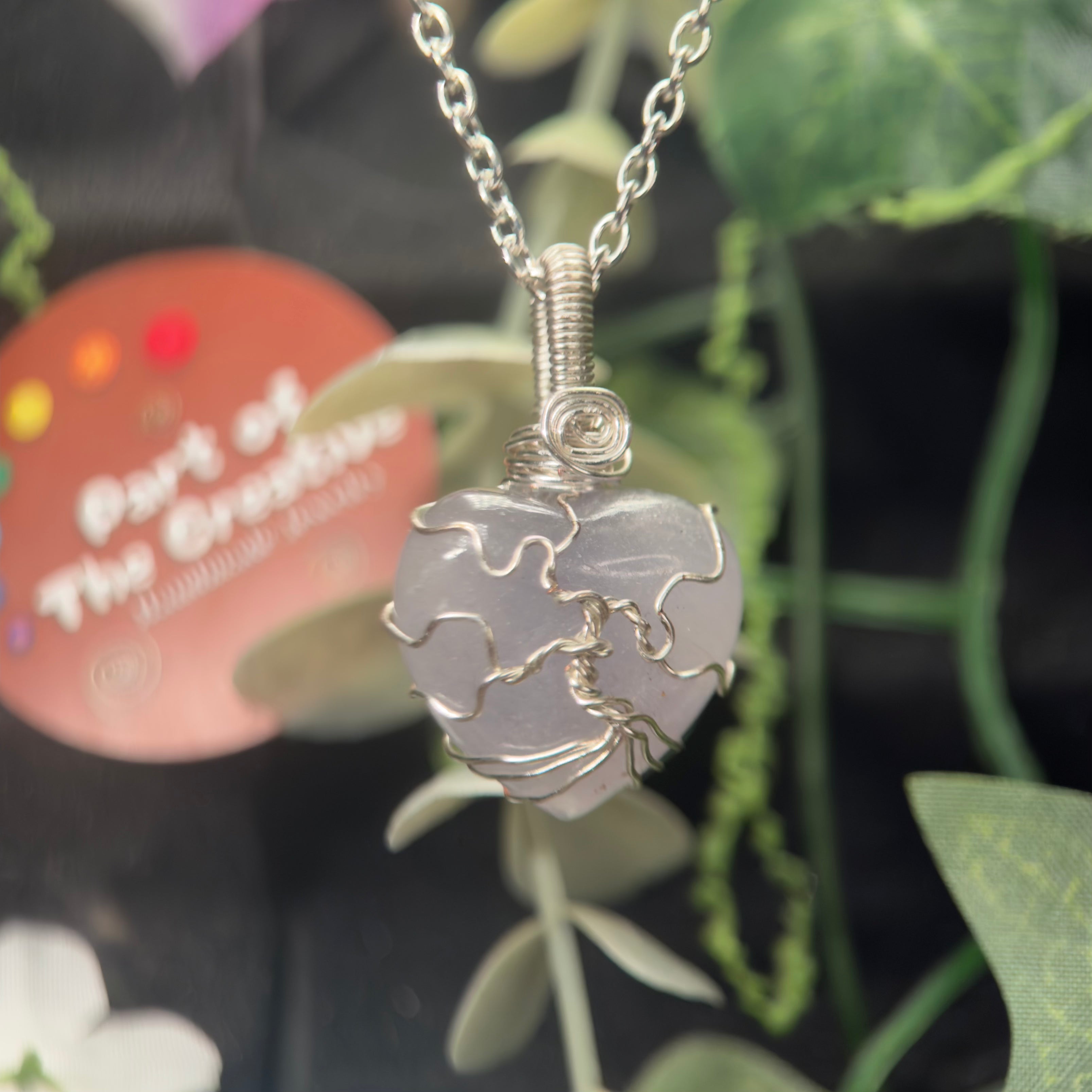 Fluorite Heart Tree Pendant