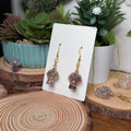 Amethyst Mushroom Earrings